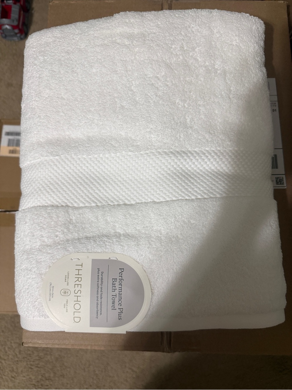 Threshold White Performance Plus Bath Towel